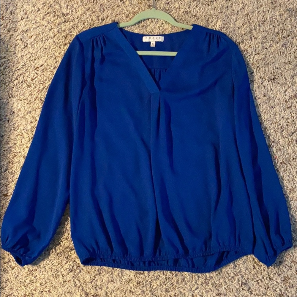 Royal blue blouse